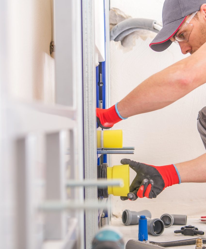 Installing Toilet Bowl